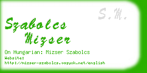 szabolcs mizser business card